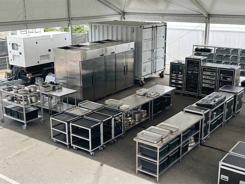 Alquiler de infraestructura complementaria para catering. Maximo Grupo