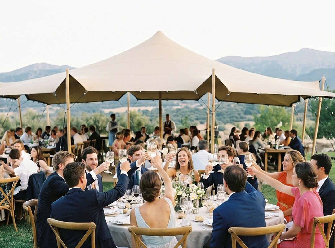 Catering organizado por Maximo Grupo para una boda en la Sierra de Sevilla