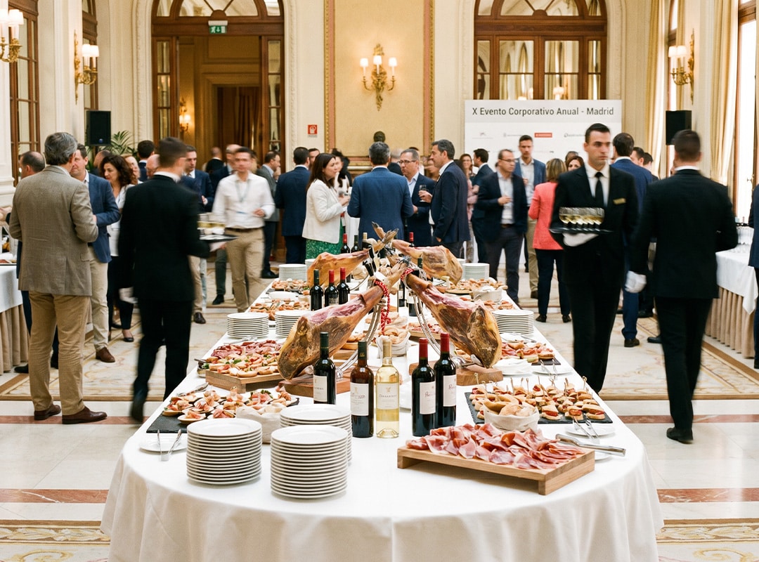 Catering para un evento de empresas en Madrid organizado por Maximo Grupo
