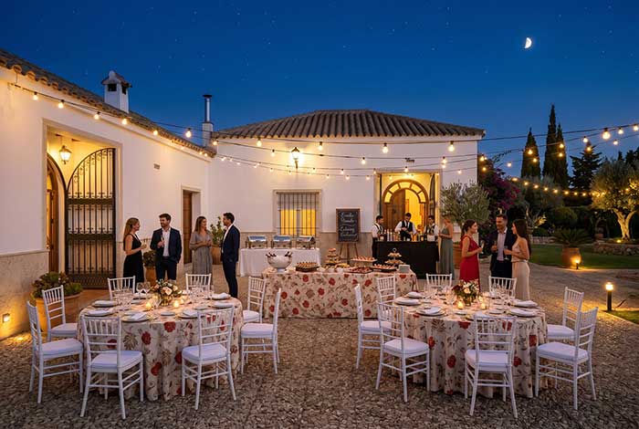 Evento nocturno organizado por Maximo Grupo en finca privada en Sevilla