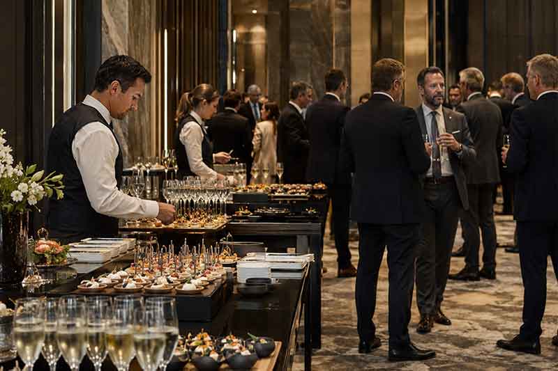 Servicios de catering Maximo Grupo, evento corporativo premium